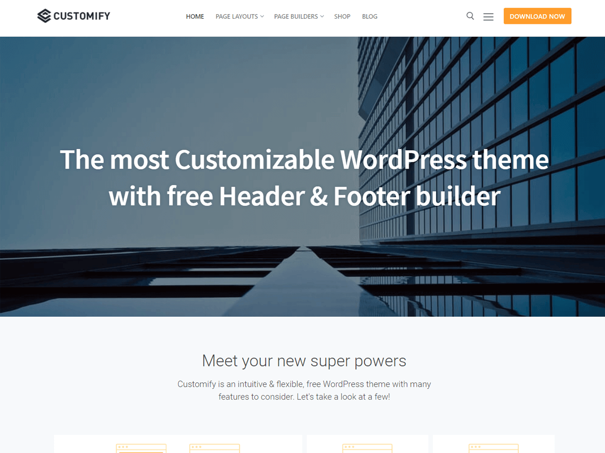 Customify Free Multipurpose WordPress Theme