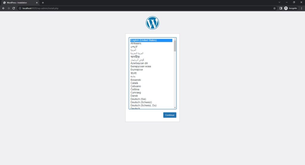 How to install WordPress in docker using docker Compose