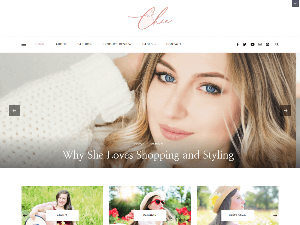 Chic Lite free WordPress blog theme