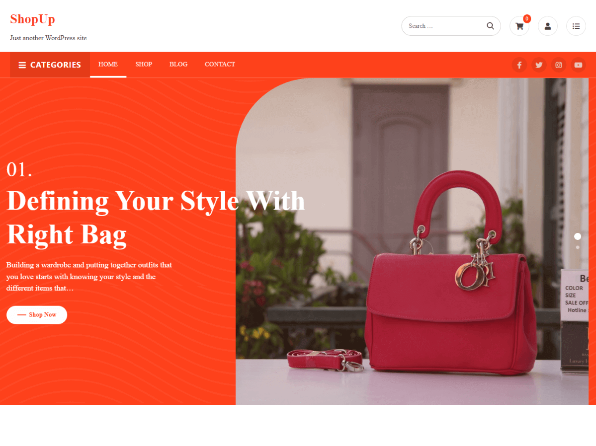 Shopup free business WordPress theme