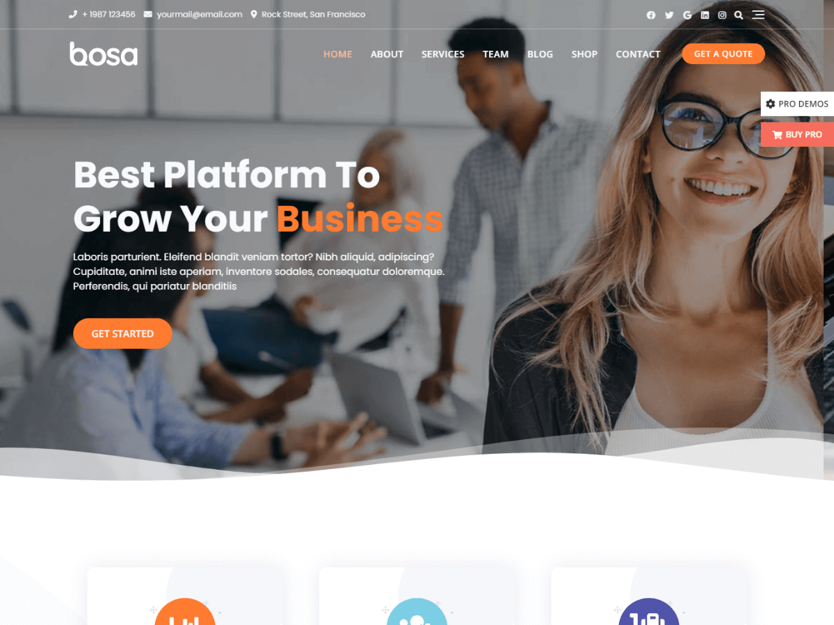 Bosa free multipurpose WordPress Theme